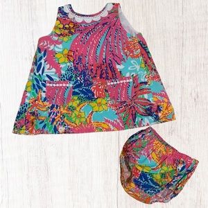 Lilly Pulitzer Colorful Tropical Pattern Baby 12-18 months Dress